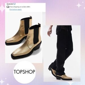 Topshop gold booties!